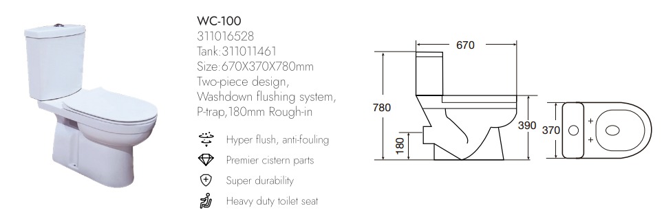 Close Couple Toilet Half Set