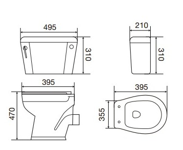 Economic English Toilet Half - Image 2